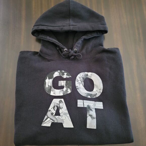 Serena Williams GOAT Grand Slam Pullover Hoodie Sweatshirt Womens Black Size L - Picture 1 of 11